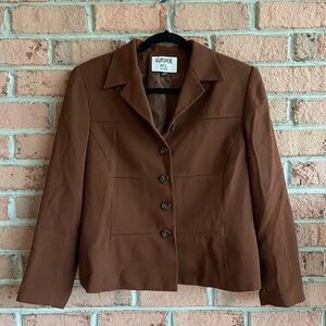 Kasper ASL Women's Chocolate Brown Blazer